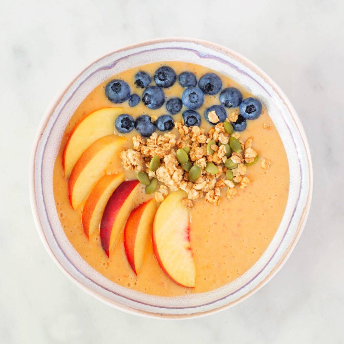 peach smoothie bowl
