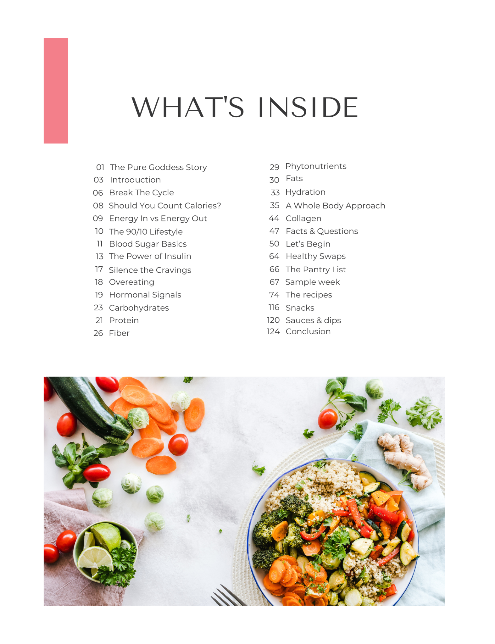 28 day metabolic reset contents page for healthy metabolic energy and weight loss
