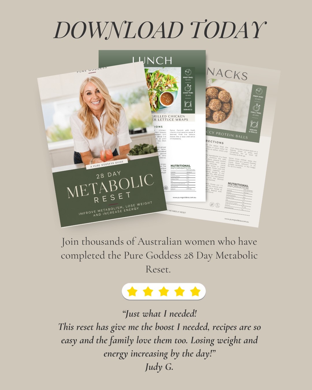28 Day Pure Goddess Metabolic Reset - eBook