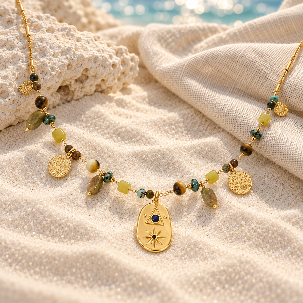 Solara Natural Stone Talisman Necklace | Pure Goddess
