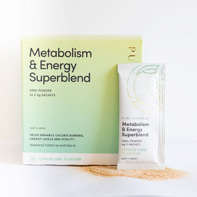 Box of metabolism & energy superblend lemon flavour for blood sugar support